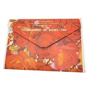 Vintage 1954 Tournament Of Roses Parade Postcard Booklet Folder 10 Photos